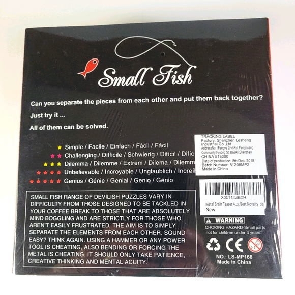 Two Small Fish 4 Wire Puzzle Sets - Picture 2 of 3